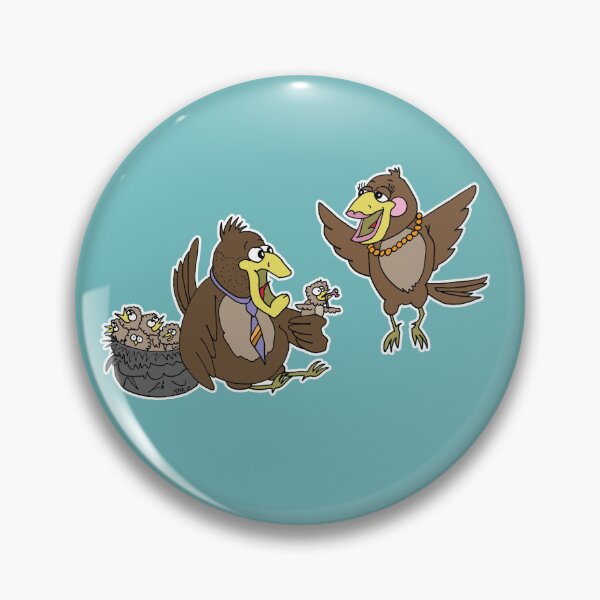 Item preview, Funny Bird Family Cartoon | Sarcastic New Dad Shock Surprise Sticker designed and sold by MyxaART.