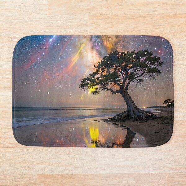 Item preview, The Whisper of the Cosmos: Where Beach Meets Northern Lights designed and sold by VoidVeilStudio.