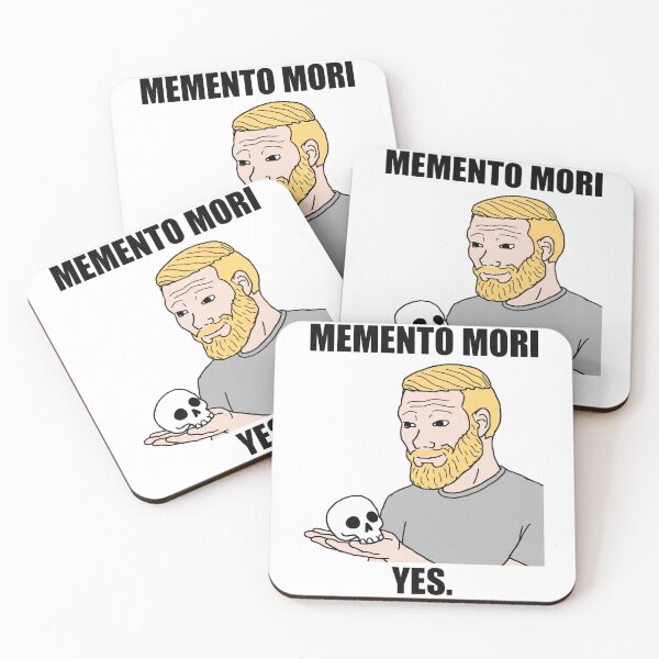 Item preview, Memento Mori Yes Chad Meme Sticker designed and sold by ctbrtn.