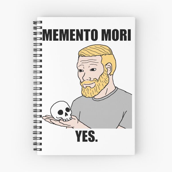 Item preview, Memento Mori Yes Chad Meme Sticker designed and sold by ctbrtn.