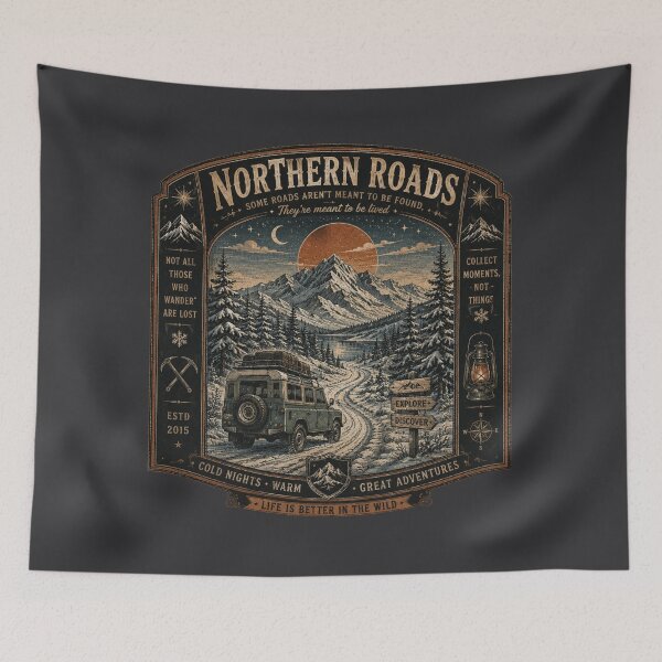 Item preview, Northern Roads Cold Nights Warm Adventures designed and sold by 63Hotpeppers.