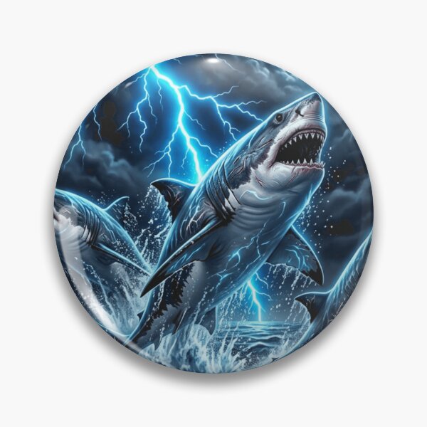 Item preview, Shark Lightning Moon Ocean designed and sold by legendaryskins.