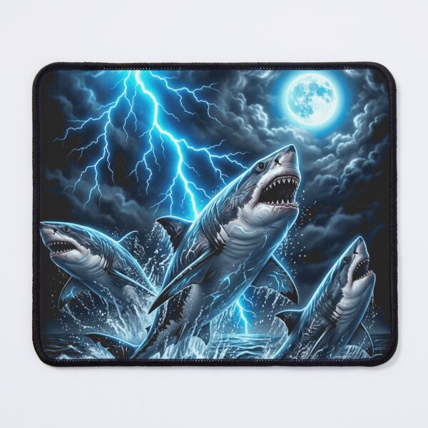 Item preview, Shark Lightning Moon Ocean designed and sold by legendaryskins.