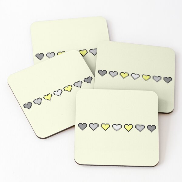 Item preview, Deminonbinary Pixel Pride Hearts designed and sold by Lilac-Cat.