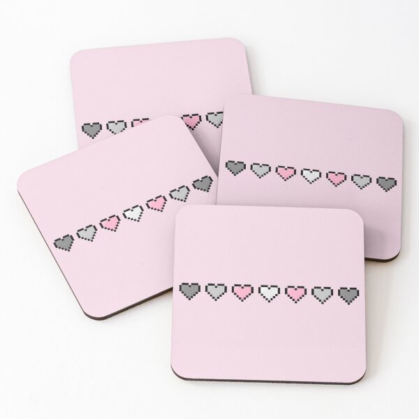 Item preview, Demigirl Pixel Pride Hearts designed and sold by Lilac-Cat.