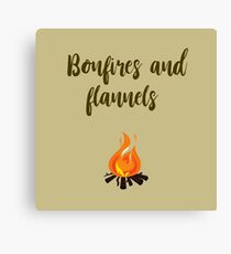 Camping - Bonfires - Campfire - Fall - Flannels Canvas Print