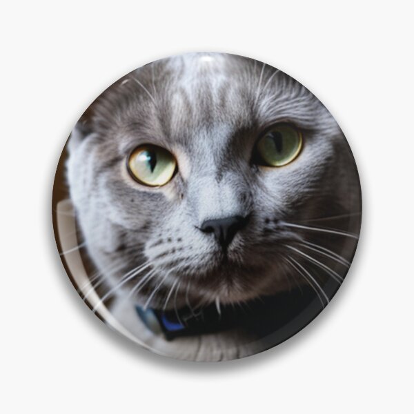Item preview, Animals - Grey Cat with Amber Eyes, Elegant Feline Portrait designed and sold by World-Pets.
