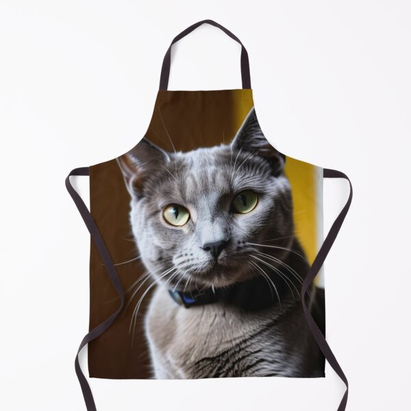Item preview, Animals - Grey Cat with Amber Eyes, Elegant Feline Portrait designed and sold by World-Pets.