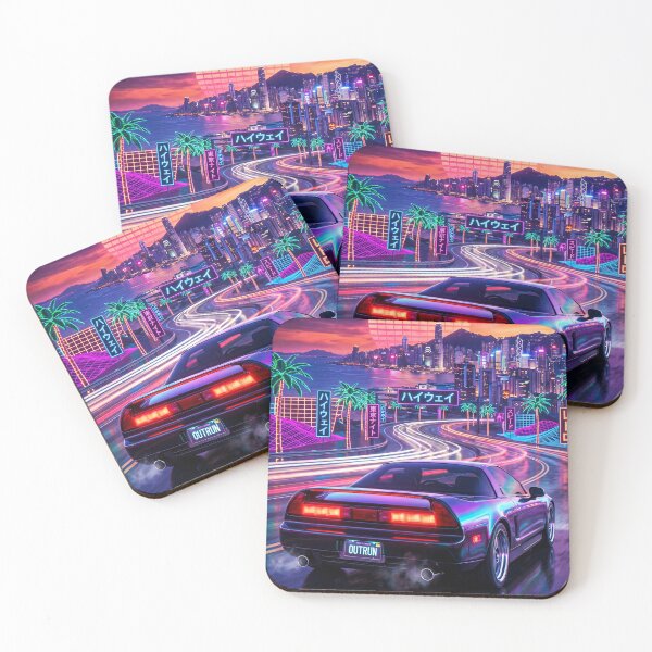 Item preview, Outrun Retro Synthwave Mid Engine JDM Legend Highway Cruise designed and sold by RevUpDesign.