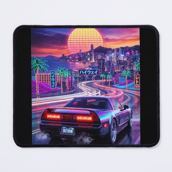 Item preview, Outrun Retro Synthwave Mid Engine JDM Legend Highway Cruise designed and sold by RevUpDesign.