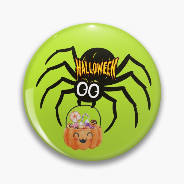 Item preview, Cute Halloween Spider with Pumpkin Candy Bucket | Spooky Trick or Treat Design designed and sold by Palette _Vibes.