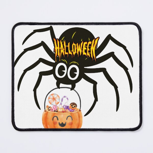 Item preview, Cute Halloween Spider with Pumpkin Candy Bucket | Spooky Trick or Treat Design designed and sold by Palette _Vibes.