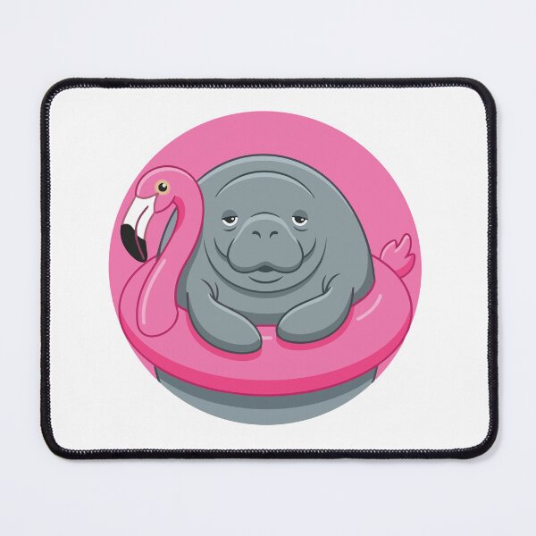 Item preview, Funny Chubby Manatee Pink Flamingo Pool Float designed and sold by Arc2020.