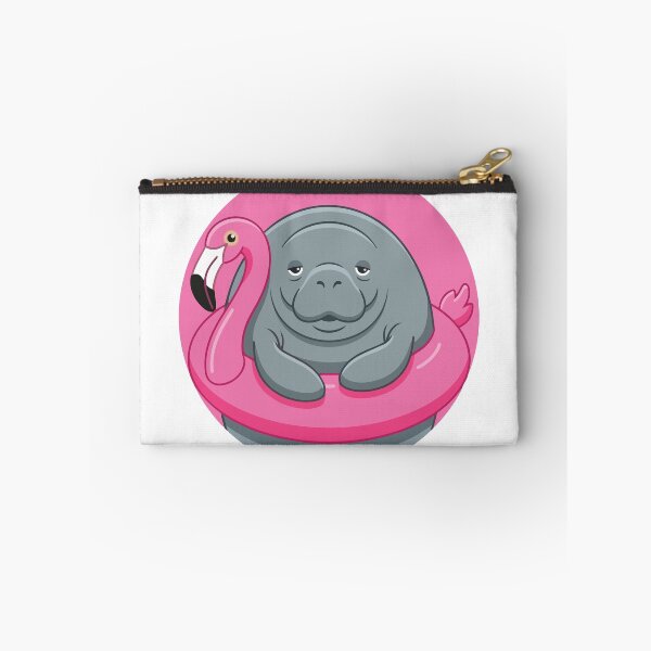 Item preview, Funny Chubby Manatee Pink Flamingo Pool Float designed and sold by Arc2020.