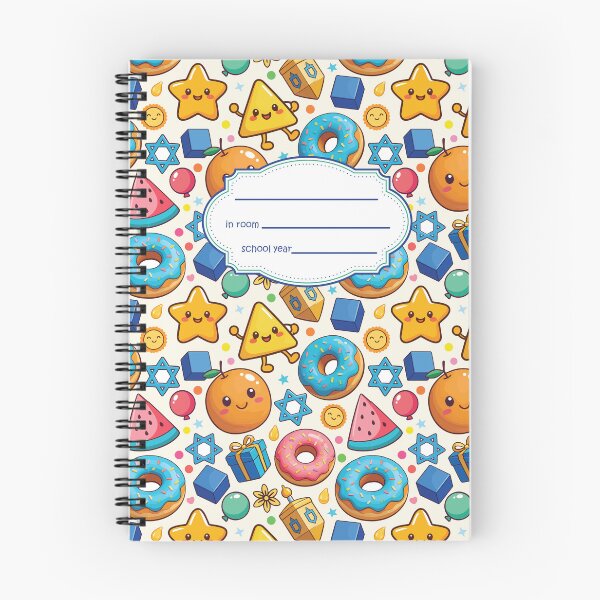 Item preview, Hanukkah Floating Treats Pattern | Cute Kawaii Dreidels, Donuts & Preschool Holiday Illustration designed and sold by Wintorque.