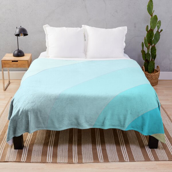 Item preview, Pastel Blue Arches | Minimalist Geometric Retro Sunset Throw Pillow designed and sold by Peaceful Lotus Home Design.
