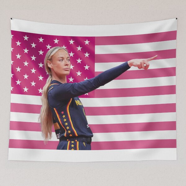 Item preview, Sophie Cunningham Indiana Fever Pink Flag  designed and sold by lavndershrtdays.