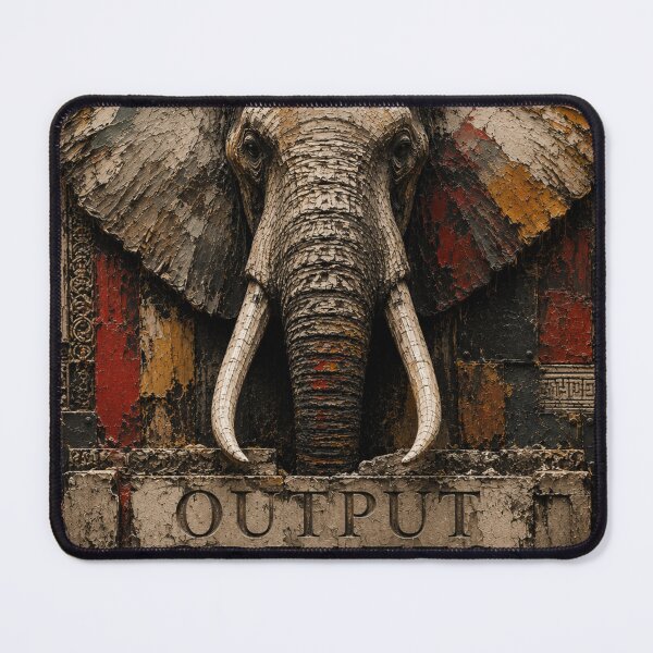 Item preview, Disciplined Founder Geometric Elephant Stone Relief Home Office Wall Art Poster designed and sold by SavannaStrikes.
