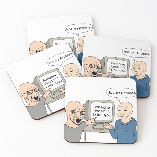 Item preview, Not My Problem Epictetus Wojak Meme Sticker designed and sold by ctbrtn.