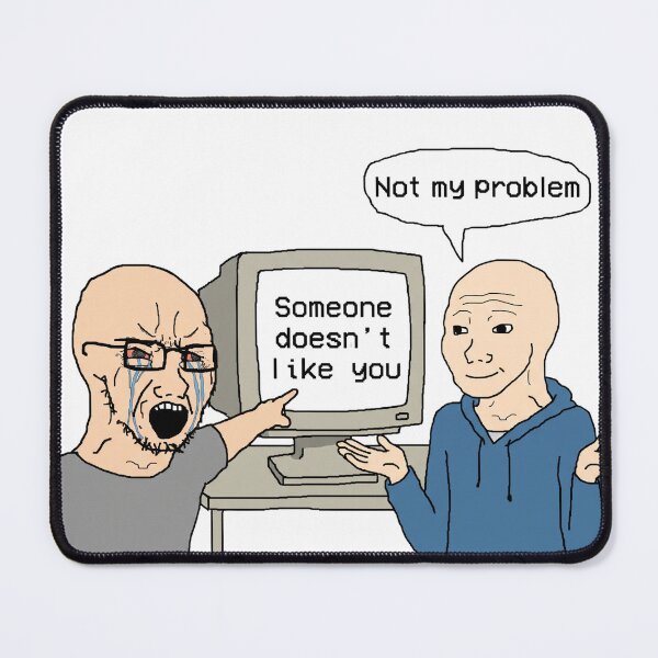 Item preview, Not My Problem Epictetus Wojak Meme Sticker designed and sold by ctbrtn.