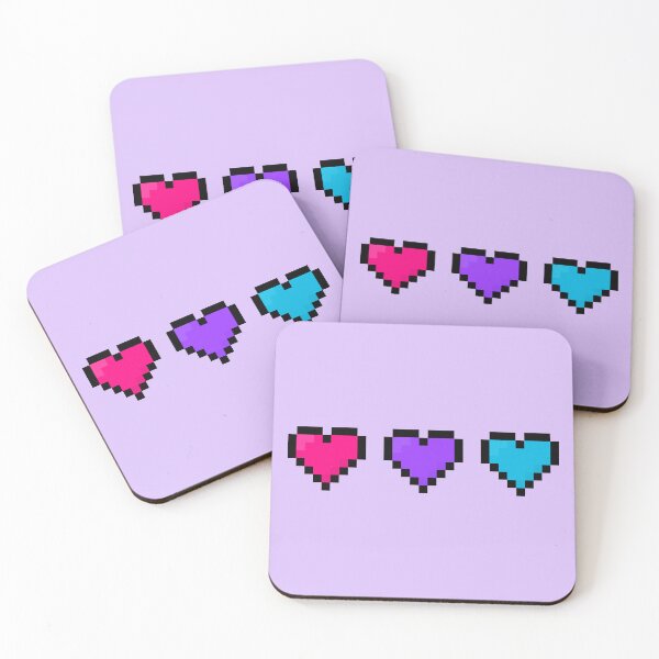 Item preview, Androgyne Pixel Pride Hearts designed and sold by Lilac-Cat.