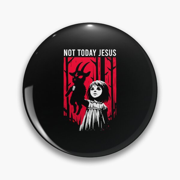 Item preview, Not Today Jesus Funny Horror Demon Vintage Gothic designed and sold by PixlCrypt.