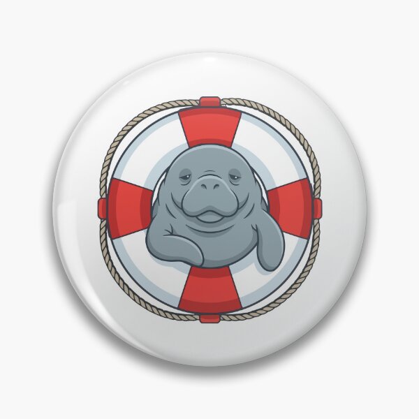 Item preview, Cute Ocean Potato Manatee Red Lifesaver Ring designed and sold by Arc2020.