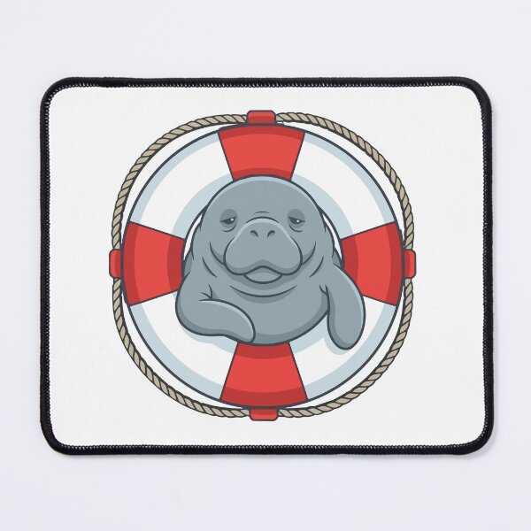 Item preview, Cute Ocean Potato Manatee Red Lifesaver Ring designed and sold by Arc2020.