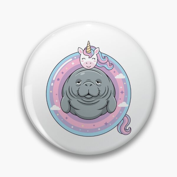 Item preview, Magical Chubby Manatee Pastel Unicorn Pool Float designed and sold by Arc2020.