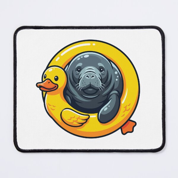 Item preview, Funny Manatee Yellow Rubber Duck Pool Float designed and sold by Arc2020.