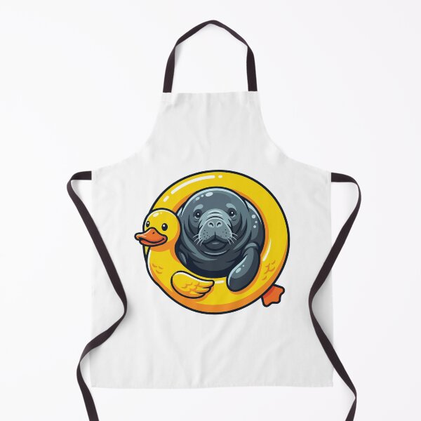 Item preview, Funny Manatee Yellow Rubber Duck Pool Float designed and sold by Arc2020.