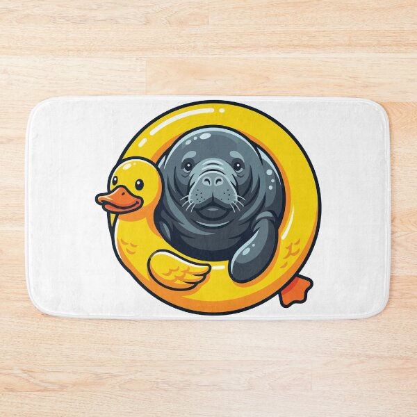 Item preview, Funny Manatee Yellow Rubber Duck Pool Float designed and sold by Arc2020.
