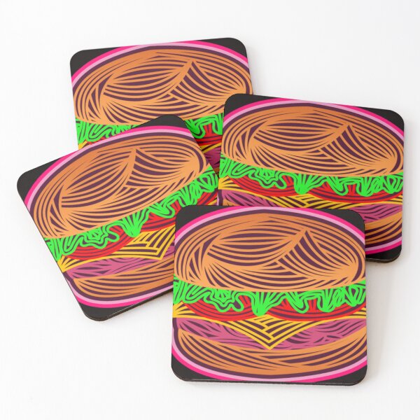 Item preview, Neon Hamburger Art designed and sold by CreatiePattern.