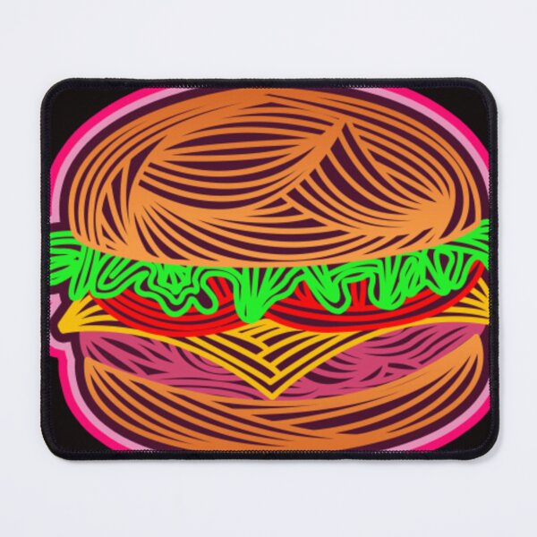 Item preview, Neon Hamburger Art designed and sold by CreatiePattern.
