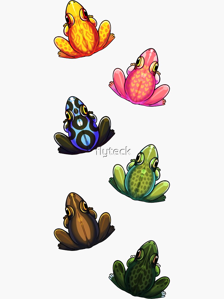 "Jelly Bean Frogs" Sticker for Sale by flyteck Redbubble