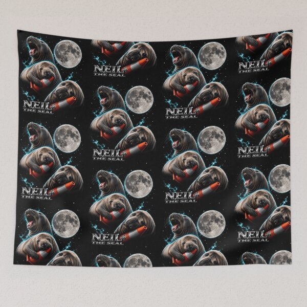 Item preview, Neil The Seal Funny Moonlight Seal Rescue Cone Meme Animal designed and sold by PixlCrypt.