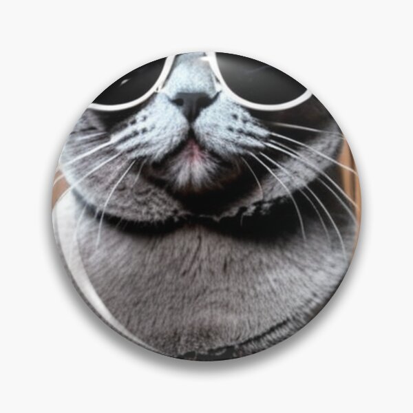 Item preview, Animals - Grey Cat with Sunglasses, Archetype of the Internet Meme Cool Cat designed and sold by World-Pets.