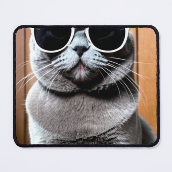 Item preview, Animals - Grey Cat with Sunglasses, Archetype of the Internet Meme Cool Cat designed and sold by World-Pets.