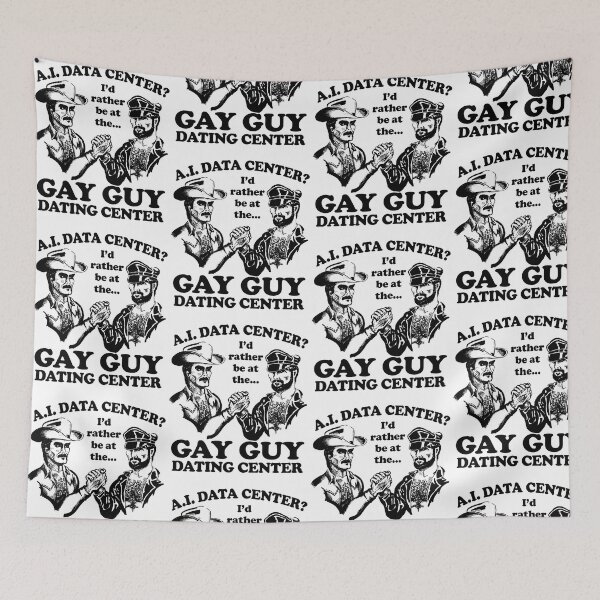 Item preview, All Data Center I'd Rather Be At The Gay Guy Dating Center Funny LGBTQ Meme designed and sold by PixlCrypt.