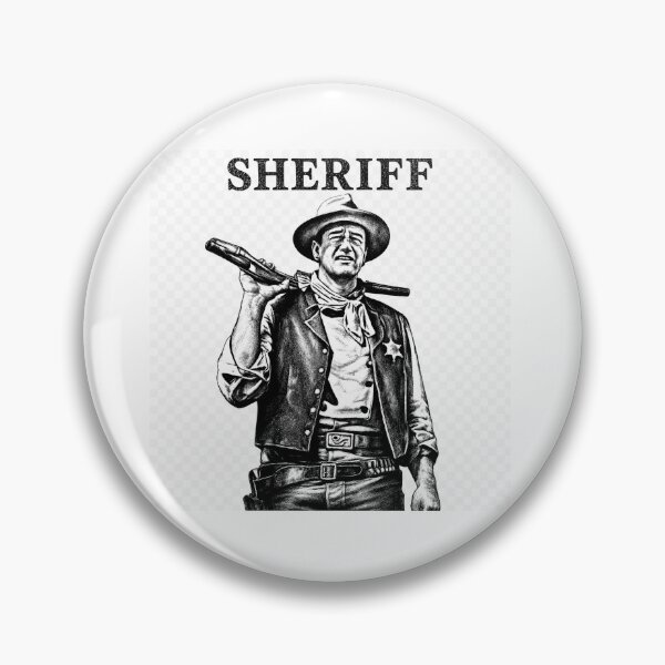 Item preview, SHERIFF – VINTAGE WESTERN BLACK AND WHITE COWBOY ILLUSTRATION designed and sold by MMRE.