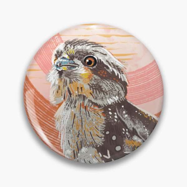 Item preview, Tawny frogmouths against an abstract background designed and sold by bee-denham-art.