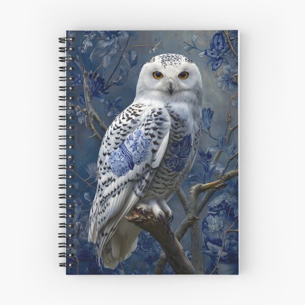 Item preview, Majestic Owl with Floral Patterns in Blue Hue designed and sold by Artessie.