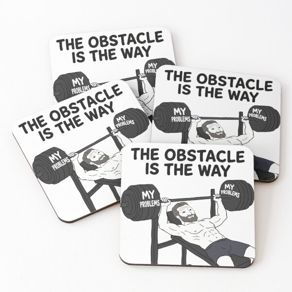 Item preview, The Obstacle Is The Way Gym Chad Meme Sticker designed and sold by 77cherries.