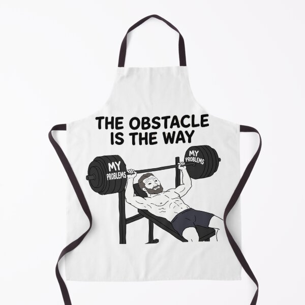 Item preview, The Obstacle Is The Way Gym Chad Meme Sticker designed and sold by ctbrtn.