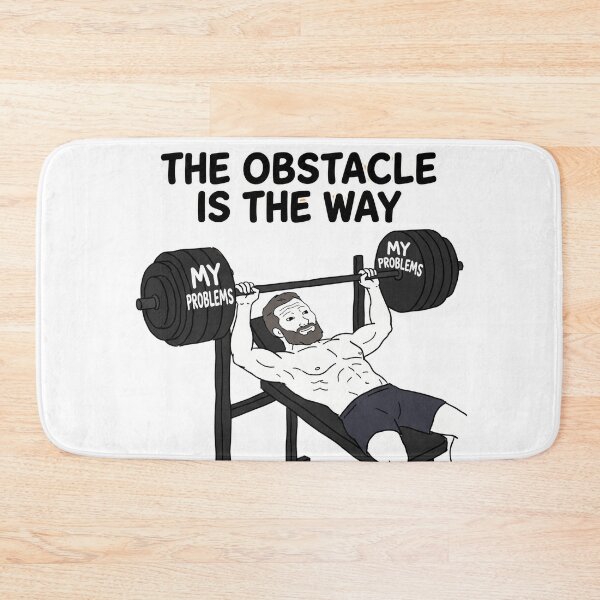 Item preview, The Obstacle Is The Way Gym Chad Meme Sticker designed and sold by ctbrtn.