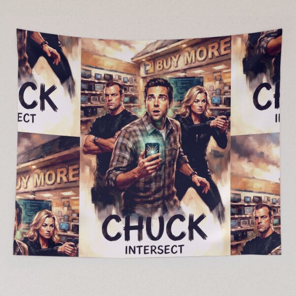 Item preview, Chuck Spy Comedy Action Tribute Art Poster designed and sold by Art's Diner.