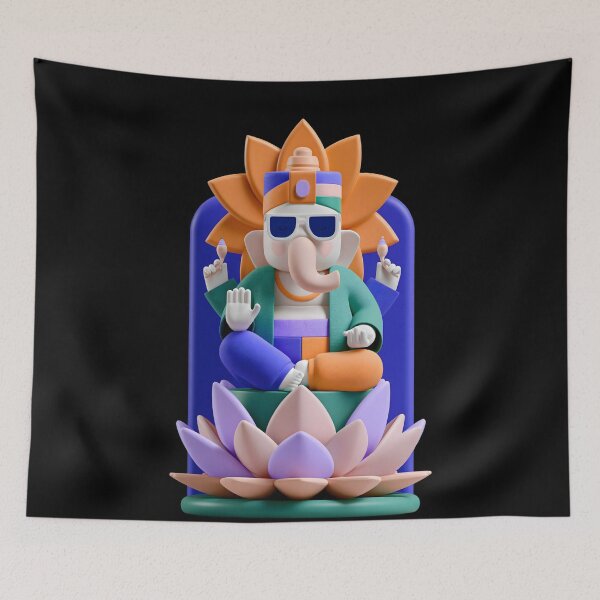 Item preview, Cool Minimalist Elephant 3D Lotus Pop Art designed and sold by PANNARUK THAILAND.