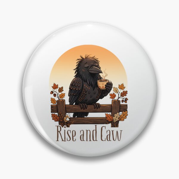 Item preview, Rise and Caw | Funny Crow Coffee Birdwatcher Gift | Birdwatching Pun designed and sold by Neurospicy Trolls.