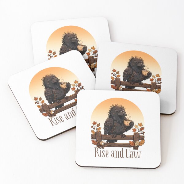 Item preview, Rise and Caw | Funny Crow Coffee Birdwatcher Gift | Birdwatching Pun designed and sold by Neurospicy Trolls.