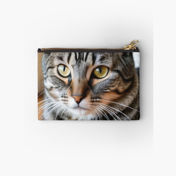Item preview, Animals - Grey Tabby Cat, Realistic Portrait with Amber Gaze designed and sold by World-Pets.